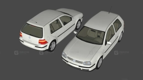 1997大众高尔夫 - 1997 Volkswagen Golf 3D model-58