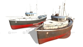拖网渔船钓鱼船 Fishing Trawler Fishing Boat