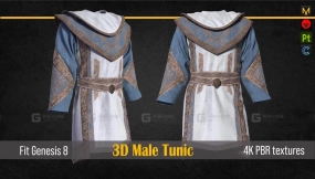 中世纪文艺复兴时期男装束腰外衣