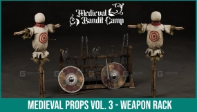 【UE】中世纪道具第三卷 - 武器架  Medieval Props Vol. 3 - Weapon Rack