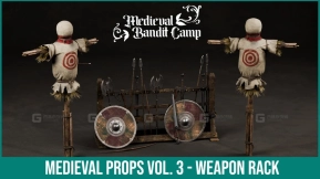 【UE】中世纪道具第三卷 - 武器架  Medieval Props Vol. 3 - Weapon Rack