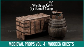 【UE】中世纪道具第四卷 - 可搜刮木箱  Medieval Props Vol. 4 - Wooden Chests (Lootable)