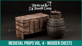 【UE】中世纪道具第四卷 - 可搜刮木箱  Medieval Props Vol. 4 - Wooden Chests (Lootable)