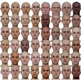 48个男性和女性头部模型 Male and Female 3d Head Model 48 X Bundle