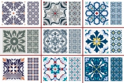 欧式复古瓷砖装饰花纹图案矢量素材
