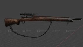 带瞄准镜的M1903 - M1903 scoped 3D model-16