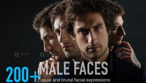 200多个男性休闲和残酷的面部表情 200+ Male faces. Casual and brutal facial expressions