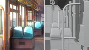 观看3D艺术家在Blender中重现2D动漫巴士场景