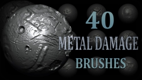 40个金属破损笔刷Alpha 40 Metal Damage Brush + Alphas
