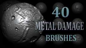 40个金属破损笔刷Alpha 40 Metal Damage Brush + Alphas