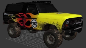 卡车火跃款 - Truck Fire jump 3D model-8