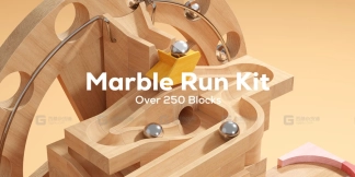 弹珠轨道套装Blender模型 Marble Run Kit - Blender