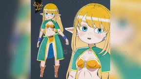 塞尔达传说风格精灵动漫风  Zelda Inspired Elf Anime Style