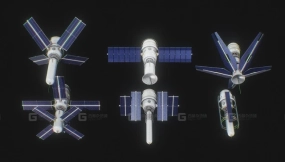 科幻卫星组合包 Scifi satellite pack