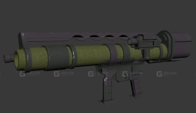重型火箭发射器3D模型-69 - Heavy rocket launcher 3D model-69
