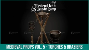 【UE】中世纪道具第五卷 - 火把与火盆  Medieval Props Vol. 5 - Torches & Braziers