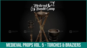 【UE】中世纪道具第五卷 - 火把与火盆  Medieval Props Vol. 5 - Torches & Braziers