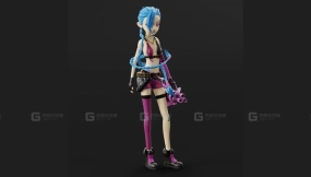 动漫风格金克丝完全绑定 Jinx Anime Style (Fully Rigged)