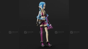 动漫风格金克丝完全绑定 Jinx Anime Style (Fully Rigged)
