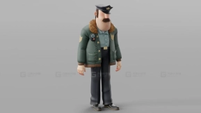 风格化动画大警察-Big Policeman Stylised Animated