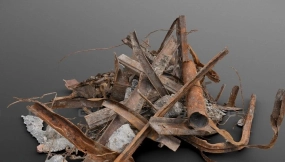 锈钢废料堆 Rust steel scrap pile