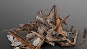 锈钢废料堆 Rust steel scrap pile