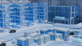蓝白色科技风格仓库 Blue White Tech Style Warehouse