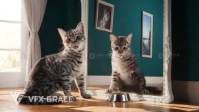 灰猫模型 Grey Tabby Cat Animation