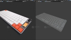 Blender-KNOB键盘带轴承材质模型独立可动画 Blender-KNOB Keyboard With Bearing Material Model Independent Animatable