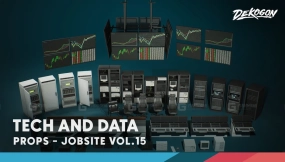 【UE5.1】工地卷15 - 科技与数据（纳米与低多边形） Jobsite VOL.15 - Tech and Data (Nanite & Low Poly)