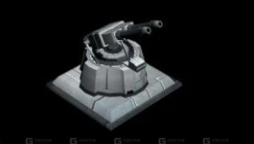 防空炮塔 Зенитная турель 3D model-19