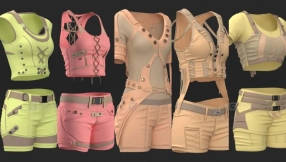 5套女士短袖短裤工装套装 fimale's outfit vol23
