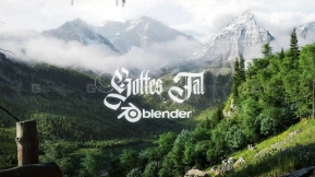 【Blender教程】Blender超写实自然场景全流程建模渲染打光后期Maarten Nauta_Blender+Gaea_地形环境设计