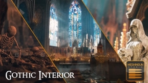 【UE】哥特式室内装饰巨型资源包  Gothic Interior Megapack