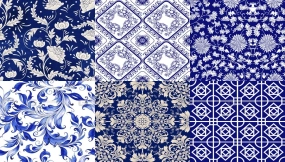 青花瓷图案花纹中国风祥云纹理传统图腾矢量AI素材