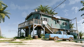 《GTA 6》游戏场景  Recreated a GTA 6 Scene in Blender