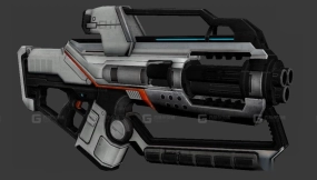 《地穴2》中的冲锋枪3D模型-3 - SMG from Sanctum 2 3D model-3