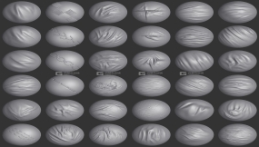 78组Zbrush布料笔刷织物纹理雕刻笔刷合集