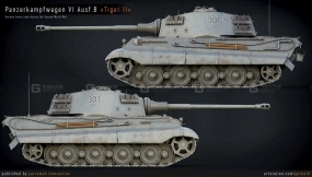 【UE】二战虎式坦克Tiger2高级蓝图  WW2 Tank - Tiger 2 - Advanced Tank Blueprint