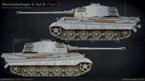 【UE】二战虎式坦克Tiger2高级蓝图  WW2 Tank - Tiger 2 - Advanced Tank Blueprint