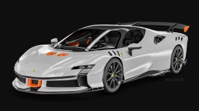 法拉利SF90跑车-Ferrari Sf90 Sport Car