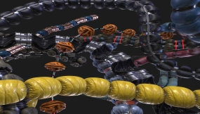 64种电缆电线包扎管道科幻笔刷  64 IMM Brushe's wrinkled Cables And Wires