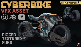 赛博朋克科幻摩托车 Cyberbike