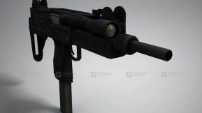 UZI冲锋枪3D模型-74 - SMG uzi 3D model-74