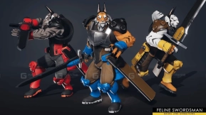 【UE】猫咪剑士角色  Feline Swordsman Character