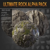 100组zbrush石头笔刷Alpha