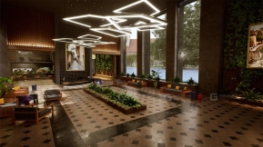 【UE】酒店大堂旅馆大厅环境休息接待区 Hotel Lobby Environment ( Motel Lobby Lounge Reception )