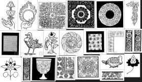 敦煌藻井纹样AI矢量图案素材