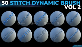 缝线动态笔刷 Dynamic Brush – Stitches and Seam VOL 2 