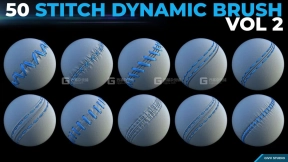 缝线动态笔刷 Dynamic Brush – Stitches and Seam VOL 2 